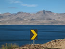 An image of Road Sign on the Maule Lake.